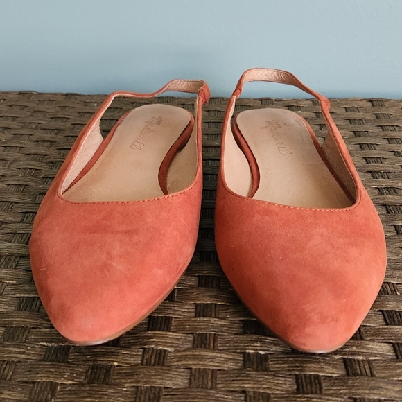 Madewell The Margot Suede Slingback Flats Size 6.5 - Picture 2 of 9